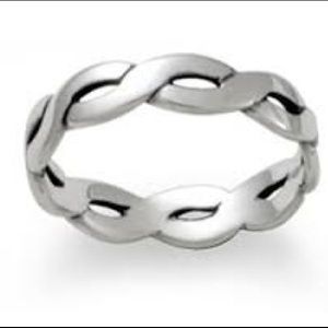 James avery silver retired twisted wire ring